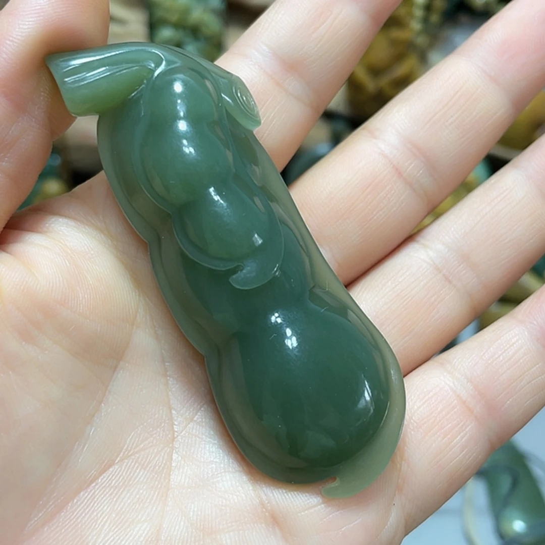 【闪购商品】未镶嵌岫岩老玉（透闪石质玉）挂件无**～