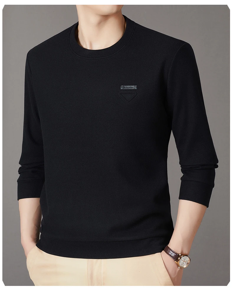 W8708加绒舒适抗寒保暖卫衣打底衫正肩