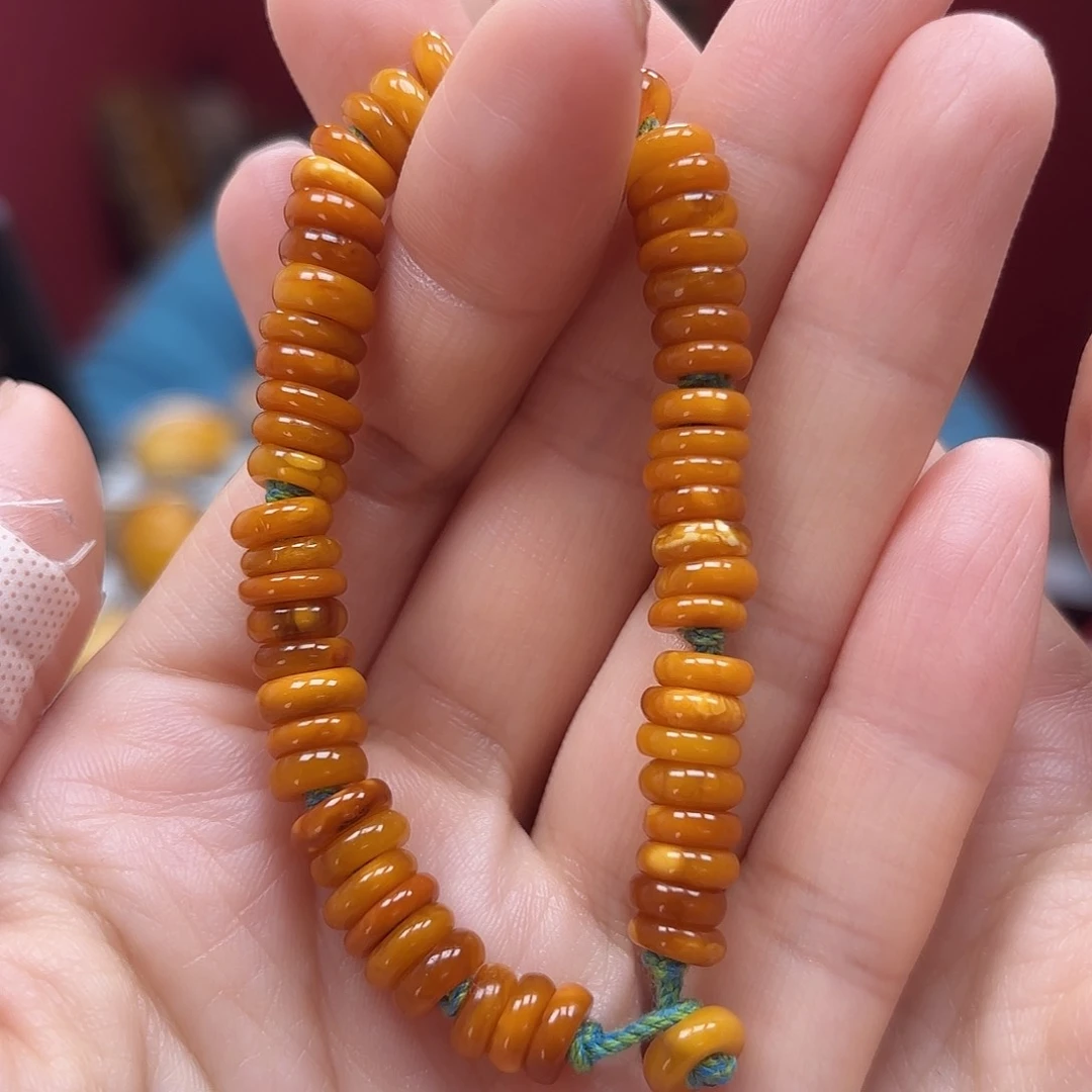 琥珀裸石未镶嵌8手串