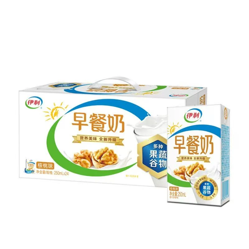 11月伊利早餐牛奶核桃味250ml*24盒/整箱整箱特价早餐奶