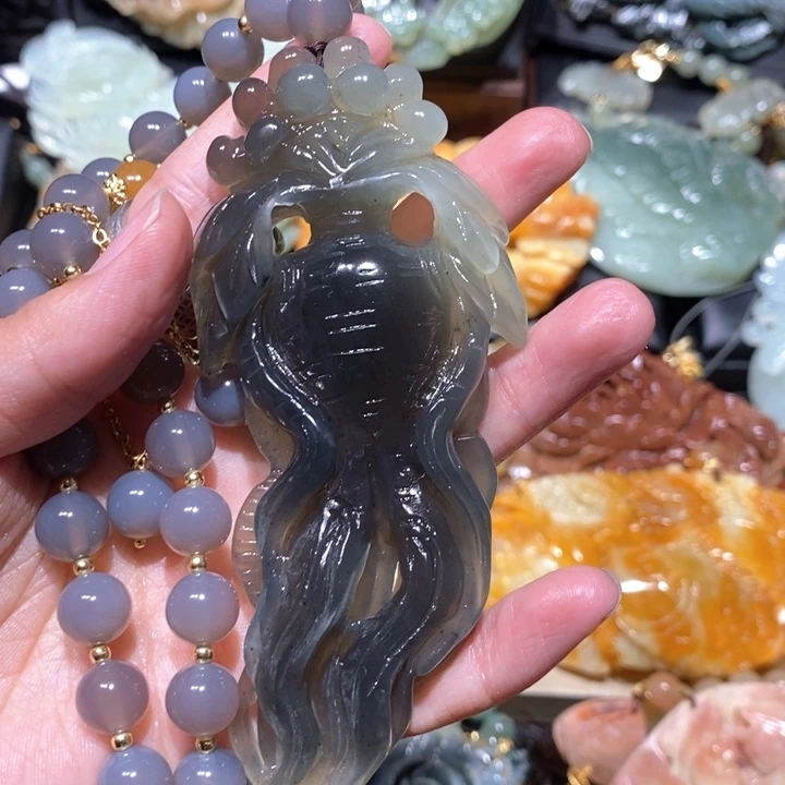 岫玉毛衣链未镶嵌