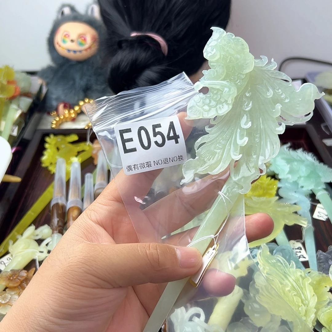 合金蛇纹石玉发饰钛****家