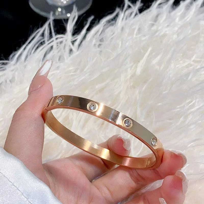 钛钢手镯 小众钛钢饰品高级感ins风钉子开口手饰122