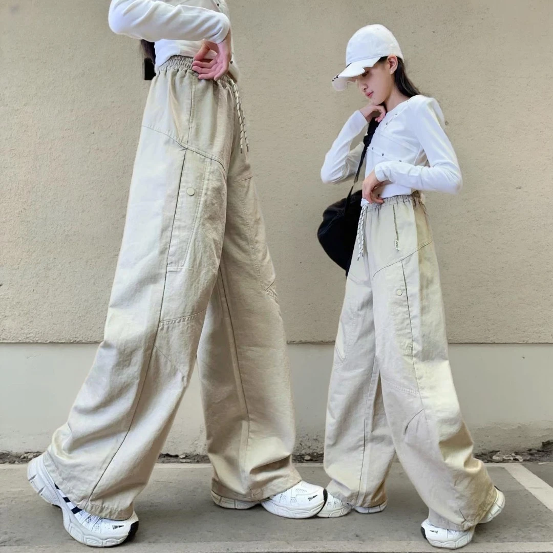 女童休闲长裤秋装儿童女孩洋气裤子2025新款春秋中大童宽松运动裤