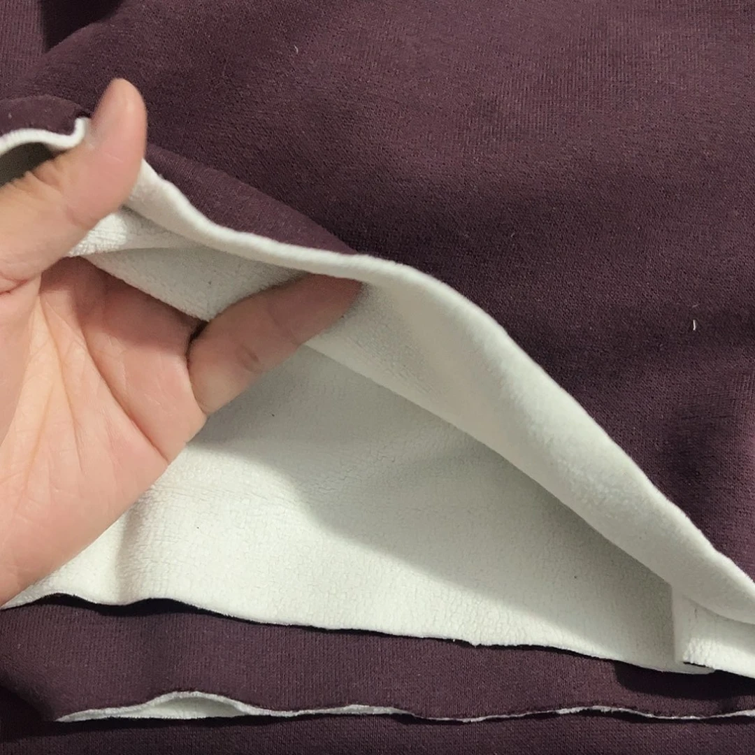 酱紫色奥利绒1.8×2米长带螺纹