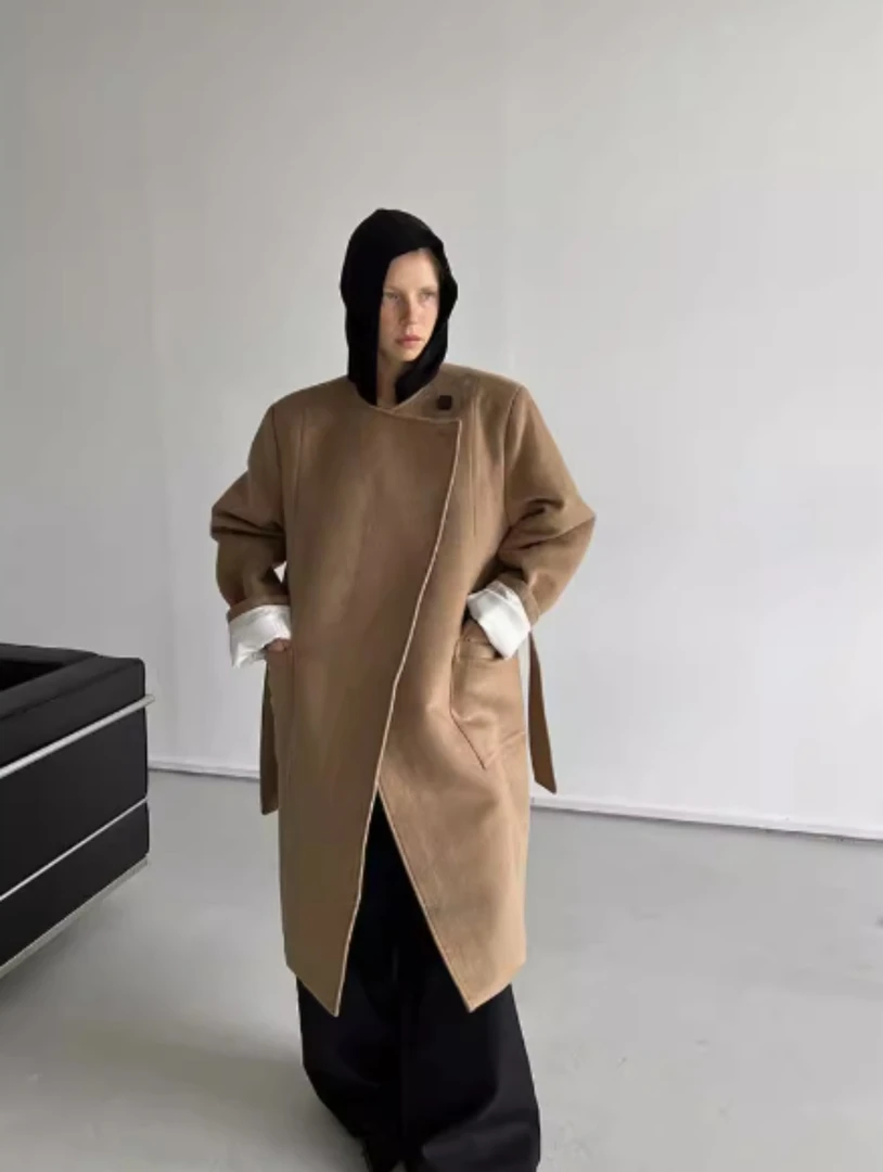 特价-原765-系带驼色羊毛大衣-SYT27  N31448SY51