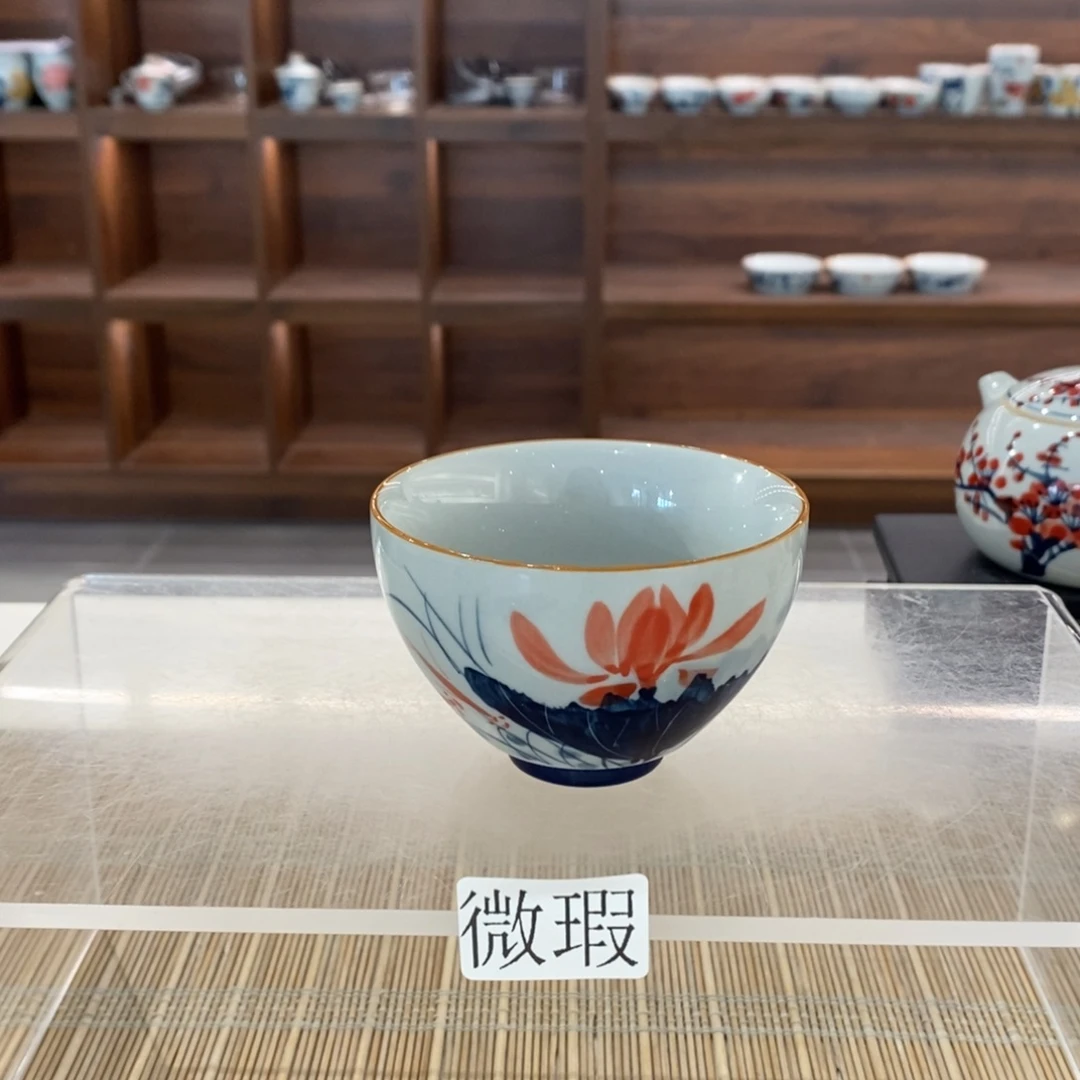 釉下彩老陶泥手工绘制