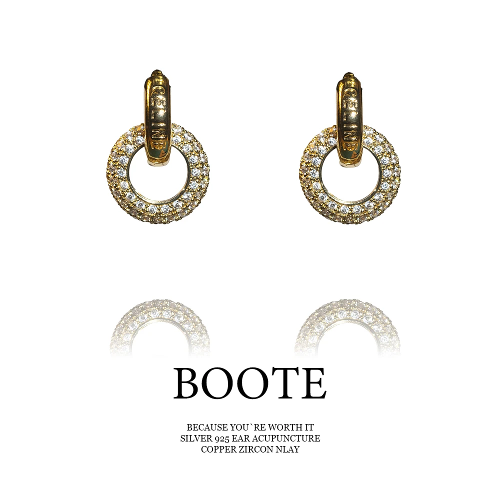 铜合金耳饰 Boote WE4798 【金粉佳人】个性简约耳饰