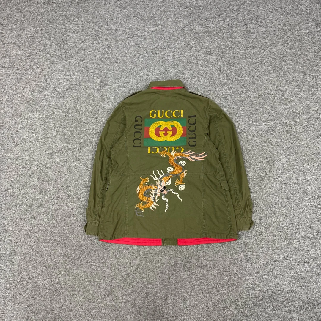 99新 GUCCI/古驰 Gucci 古驰 龙刺绣 M65 工装夹克 50码 99新