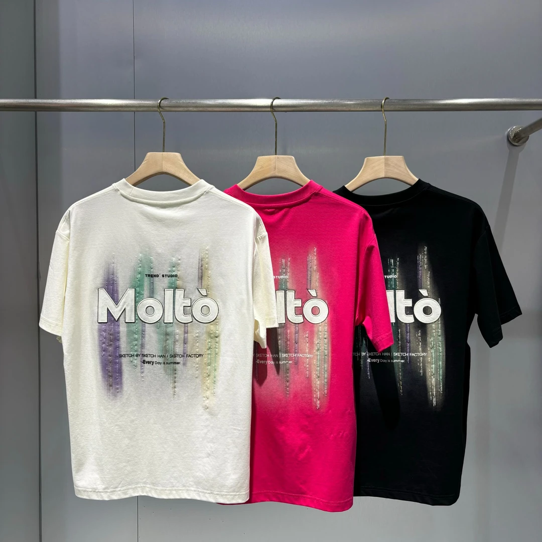 彩喷字母广州uus高货男装新款个性百搭休闲短袖26460