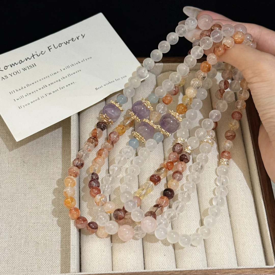 【一盏月】水晶手串小众设计 颜色微差多样性发一