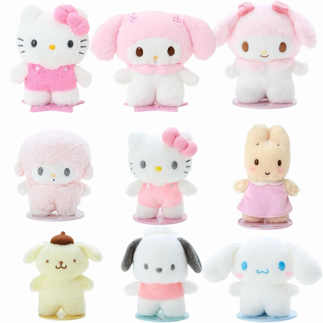 【日版正品】Sanrio三丽鸥Hello Kitty美乐蒂磁吸站立毛绒公仔