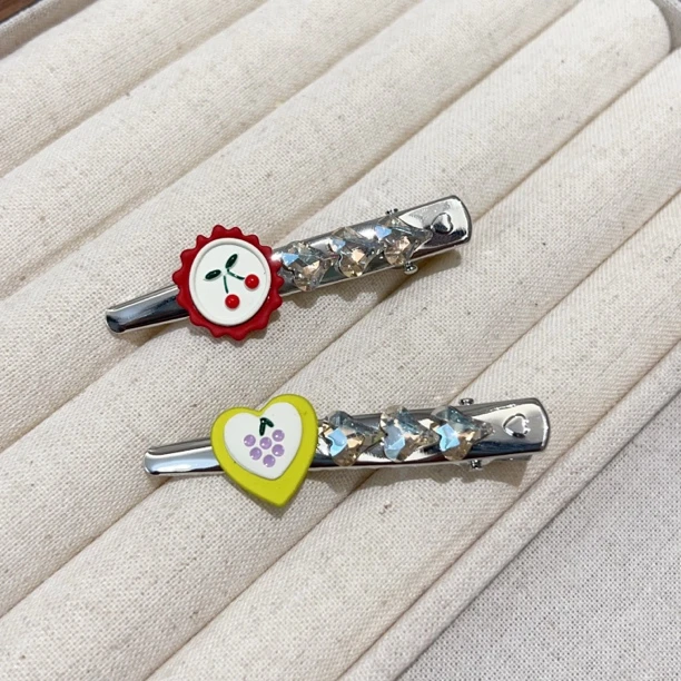 设计感樱桃葡萄侧边夹刘海夹J1189