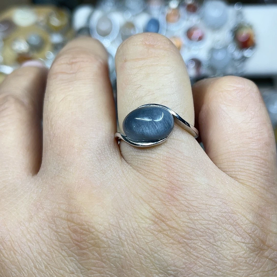 【闪购商品】银S925镶嵌珠宝半成品水晶戒指