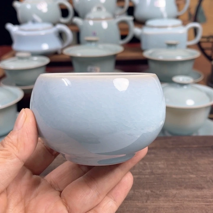 汝州原矿原釉微瑕杯杯