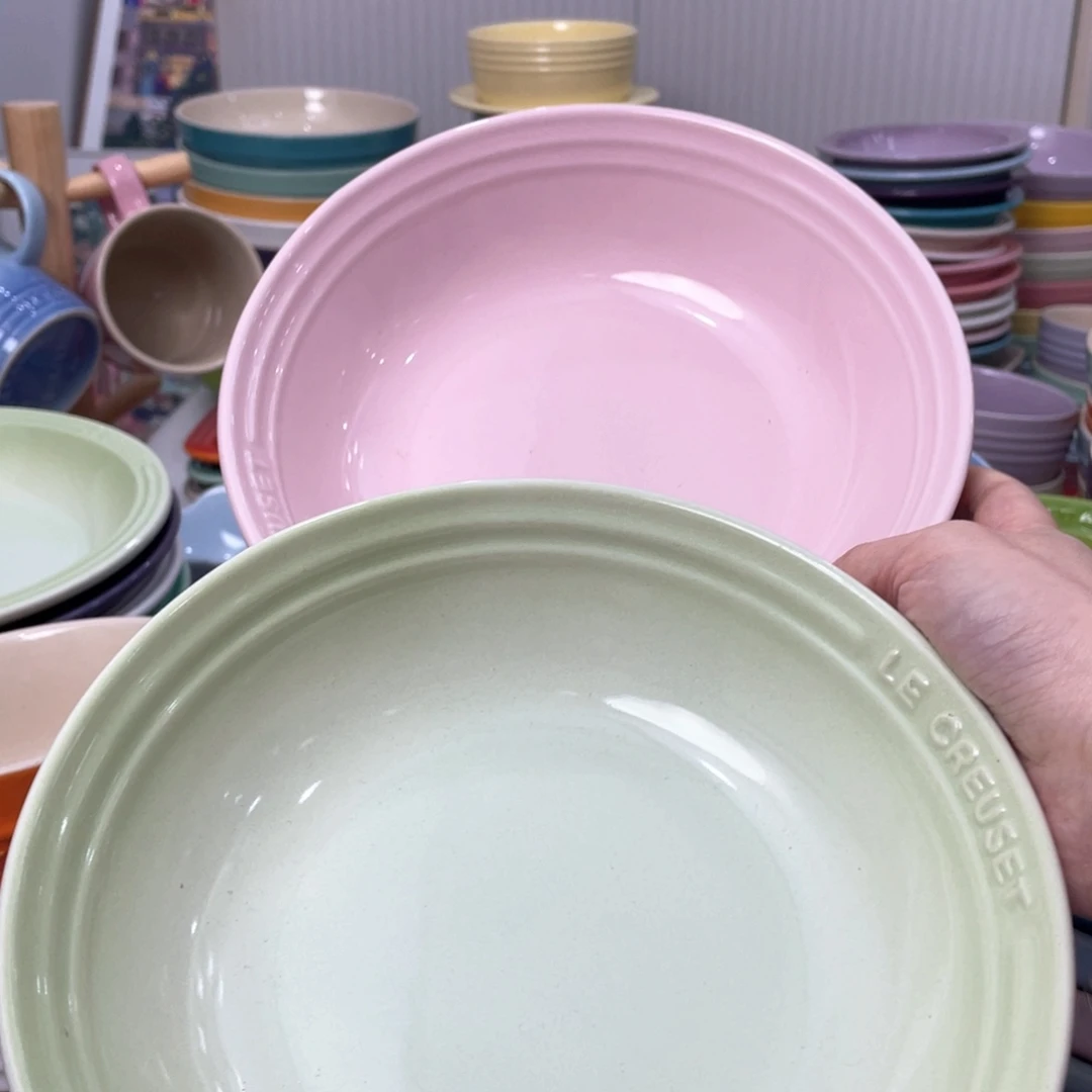 瓷片微瑕2个7英寸燕麦盘