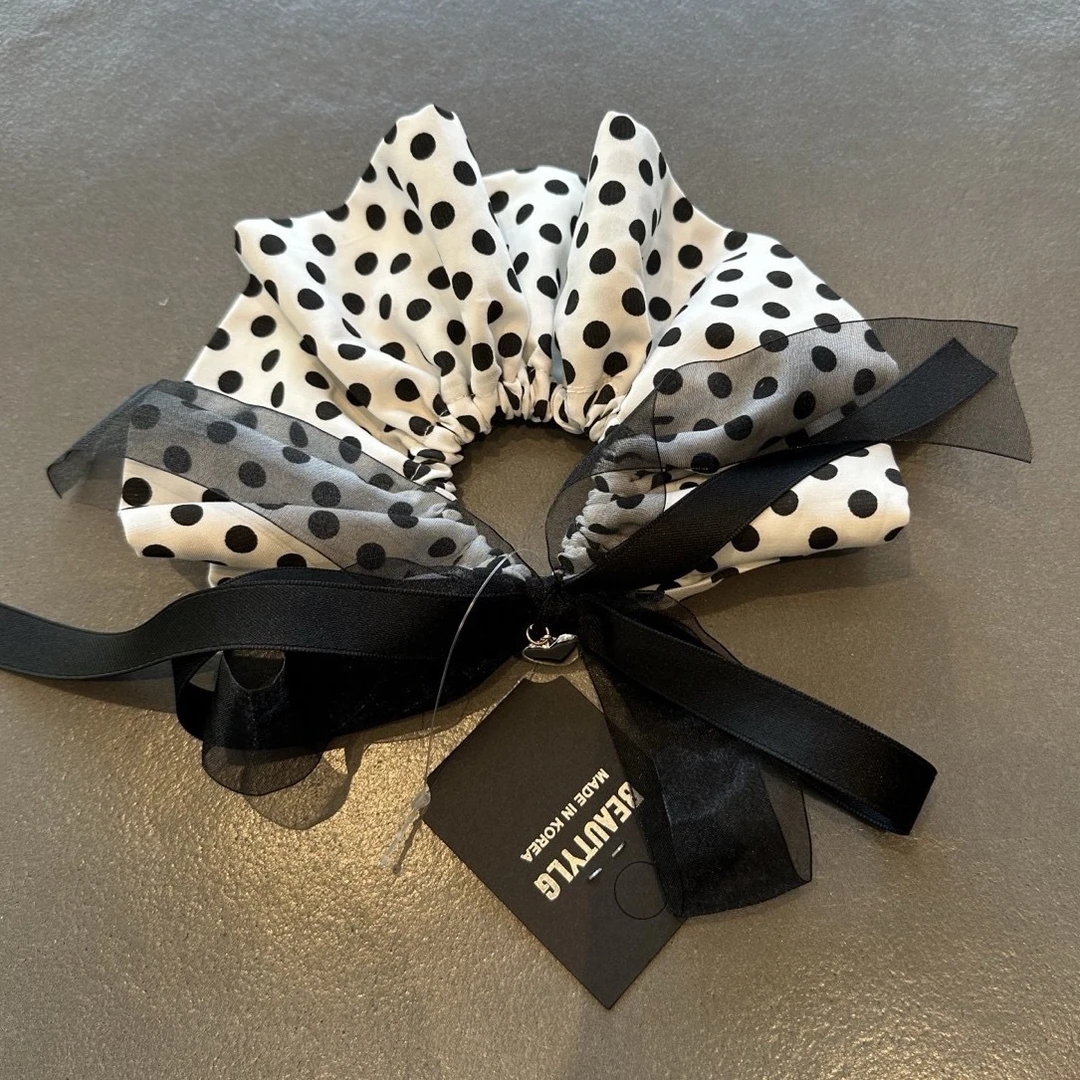 日韩甜美风女简约发圈发绳头饰法式小香风少女优雅时尚气质头花