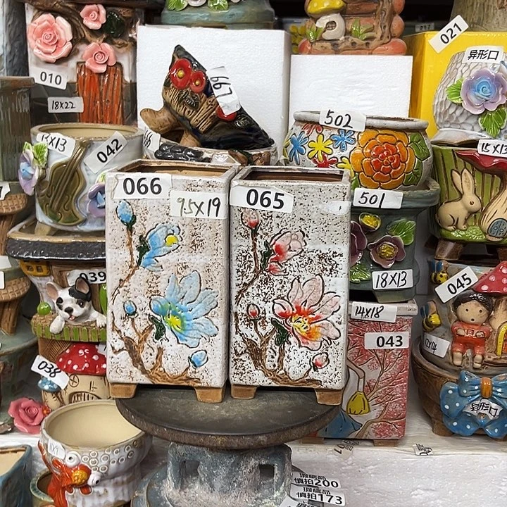 粗陶材质多肉花盆