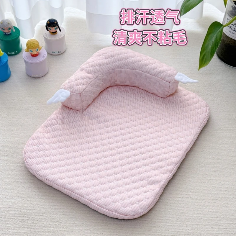 狗窝四季通用可拆洗狗床夏天睡垫猫窝冰感狗垫清凉冰豆豆窝凉垫HR