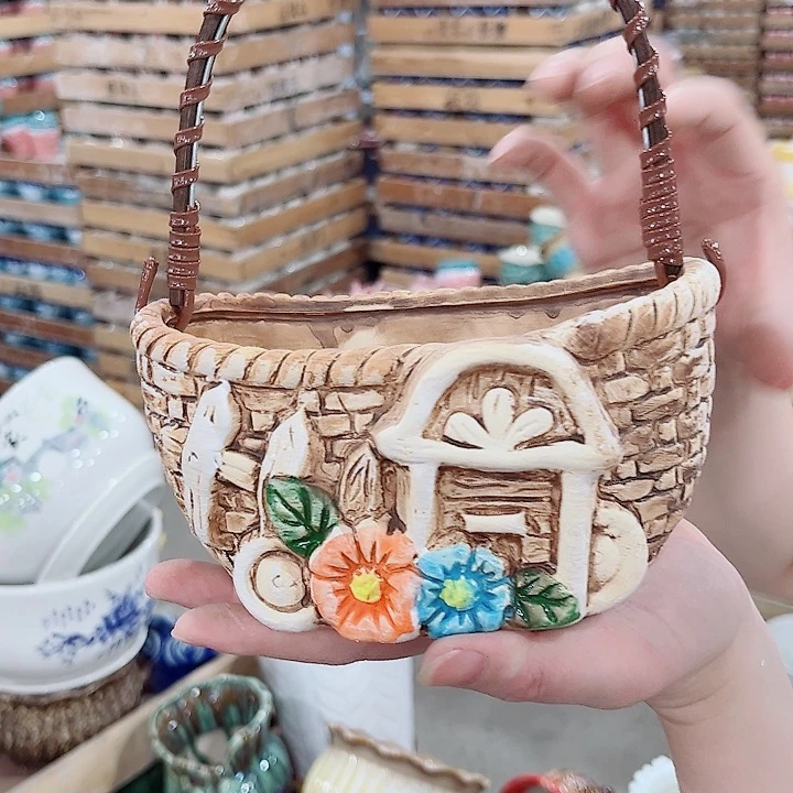 有孔.凑单10元陶瓷花盆发货！