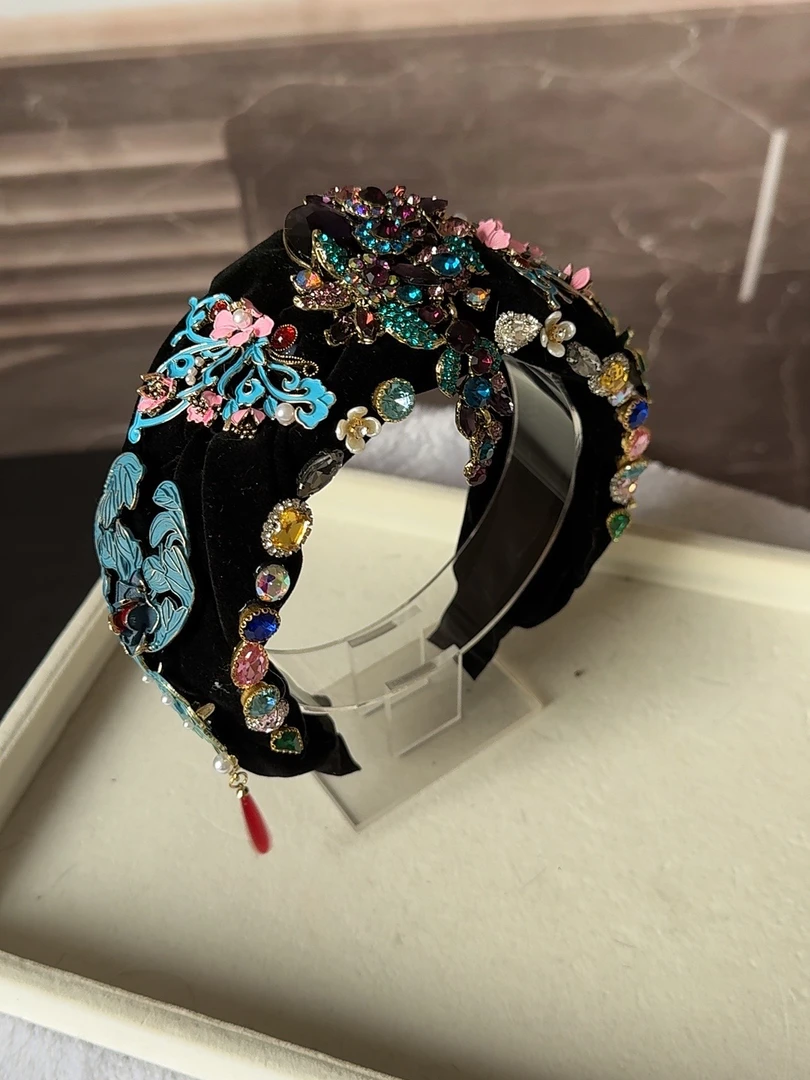 JINLING【6005】原创国风轻奢高端定制烤蓝工艺民族风小众设计发箍