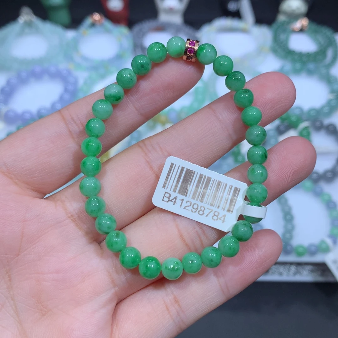 翡翠未镶嵌手串天然