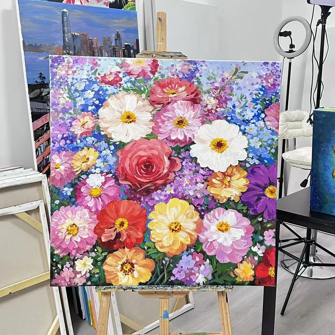 花朵艺术抽象背景装饰画