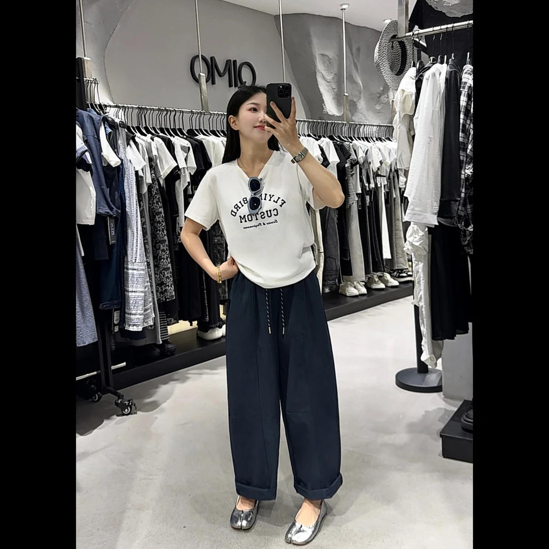 QIMO启茉（901#耐特潮会哈伦裤）蓝色