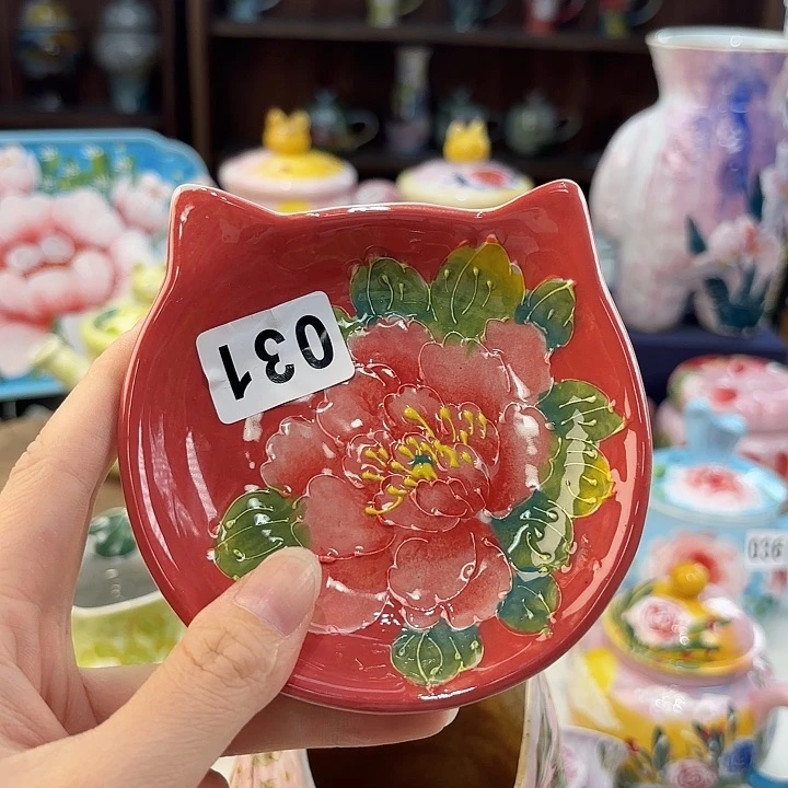 瓷片景德镇手绘高温釉下彩陶瓷茶具