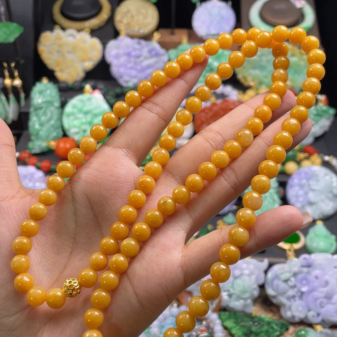 翡翠未镶嵌颈饰代编织