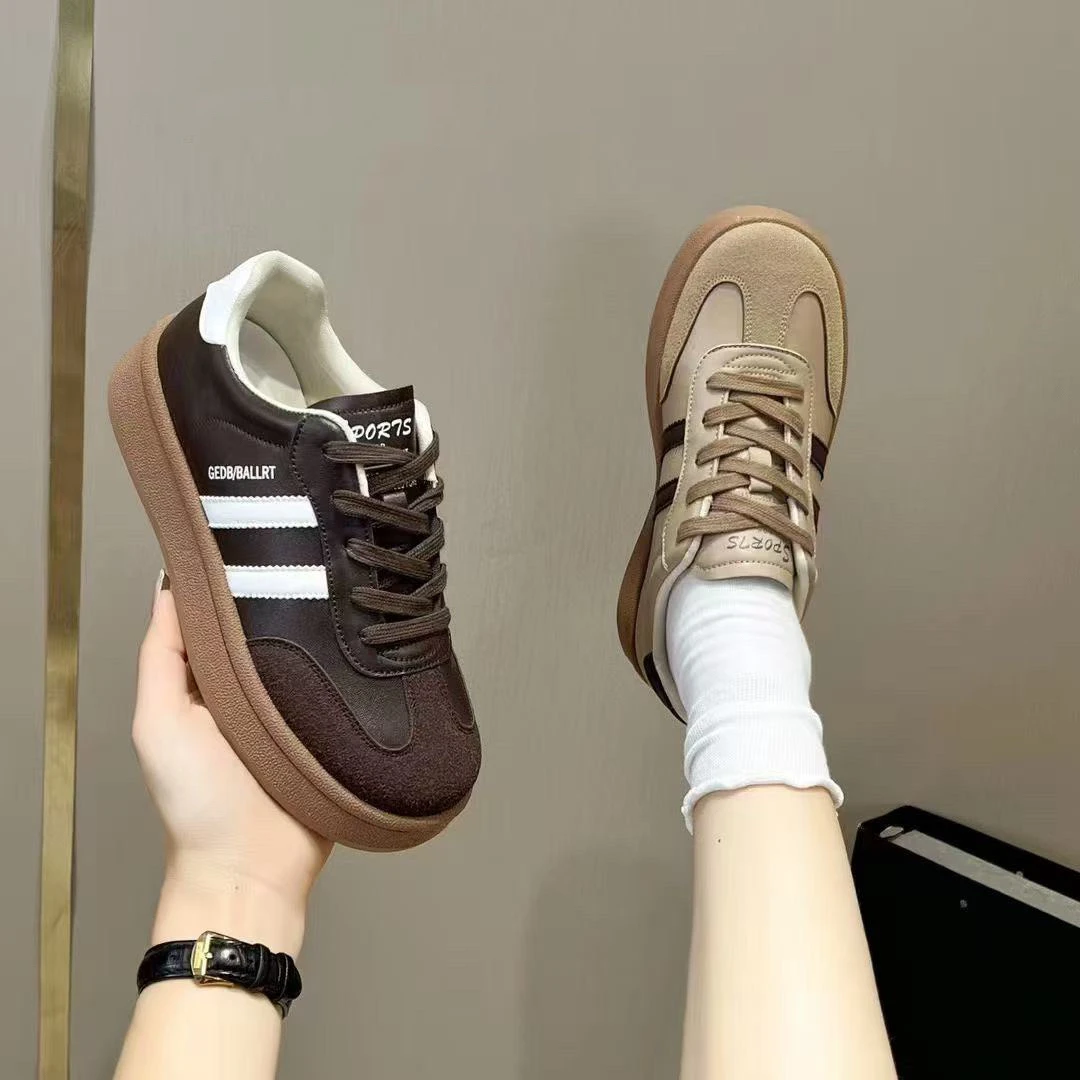 【SiSi】新疆包邮韩版新款德训小白鞋2025夏季学生运动休闲网面透气