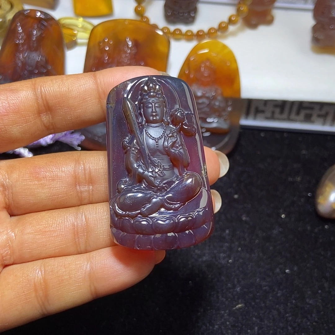 琥珀颈饰未镶嵌缅甸天然琥珀吊坠