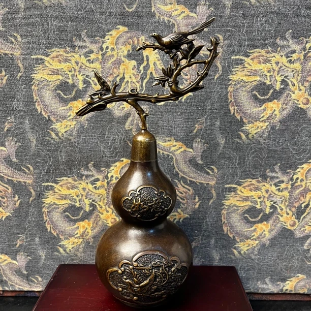 【闪购链接】铜喜上眉梢葫芦摆件