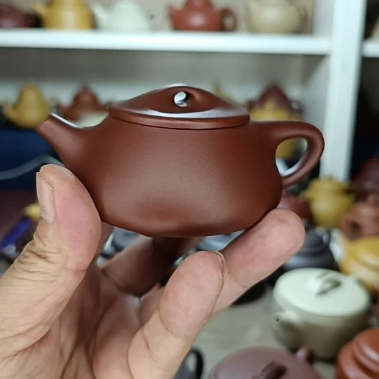 紫砂茶盘原矿红皮龙景舟石瓢130cc半手工
