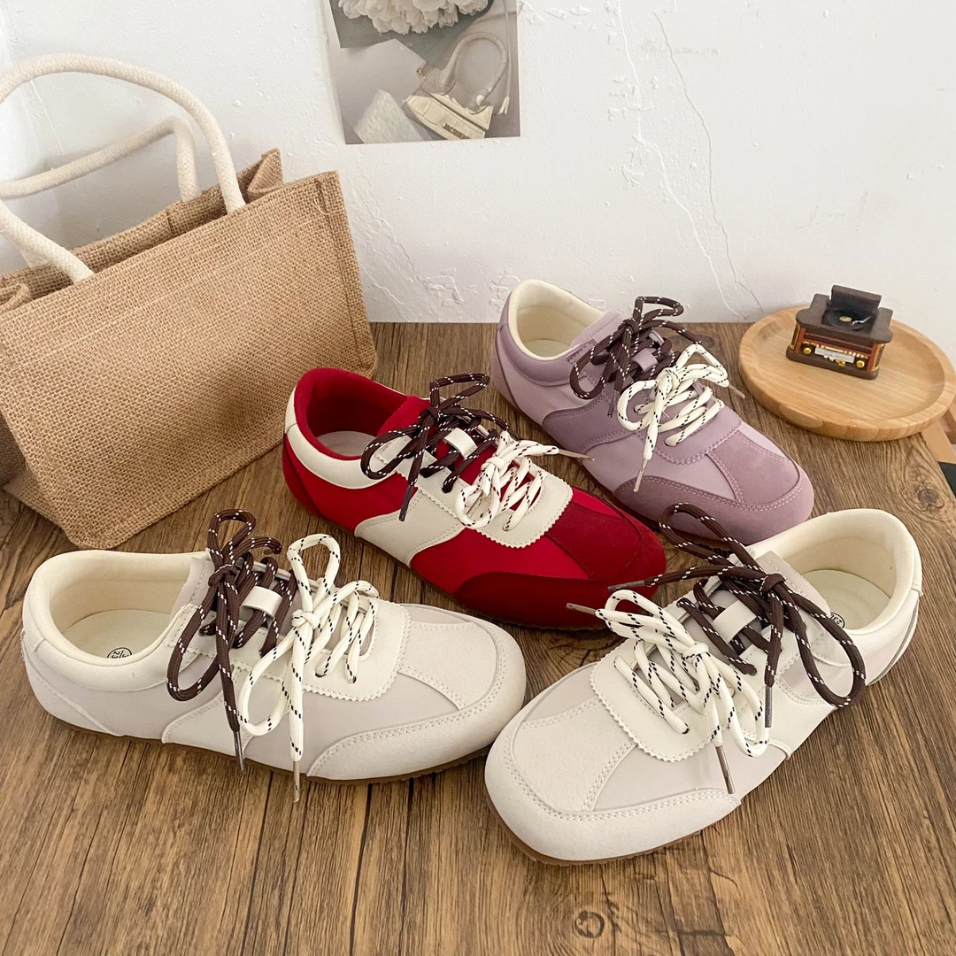 希玥乳胶鞋垫/阿甘板鞋女百搭2025春季新款小众休闲复古港风板鞋