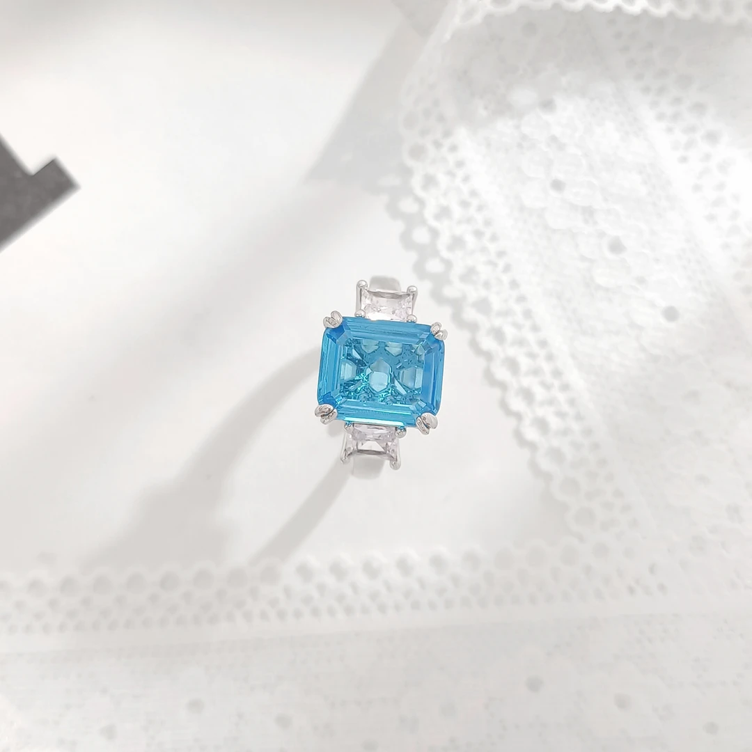 铜合金合成锆石戒指 FXLM-52941 戒指镶嵌时尚轻奢气质简约精致