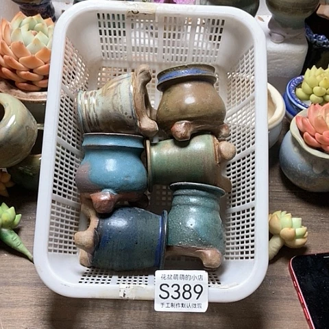 紫砂花盆389微瑕品口径3到4左右