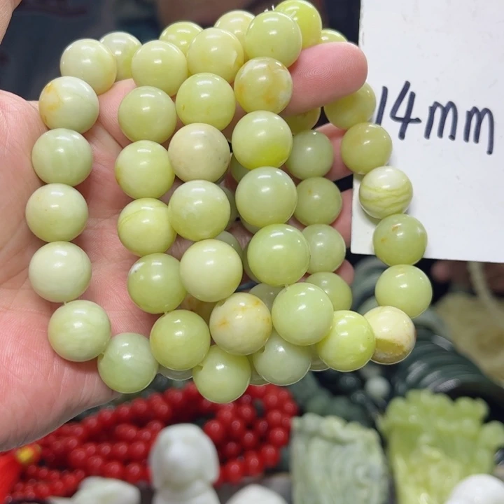 蛇纹石玉手串多样性发货未镶嵌