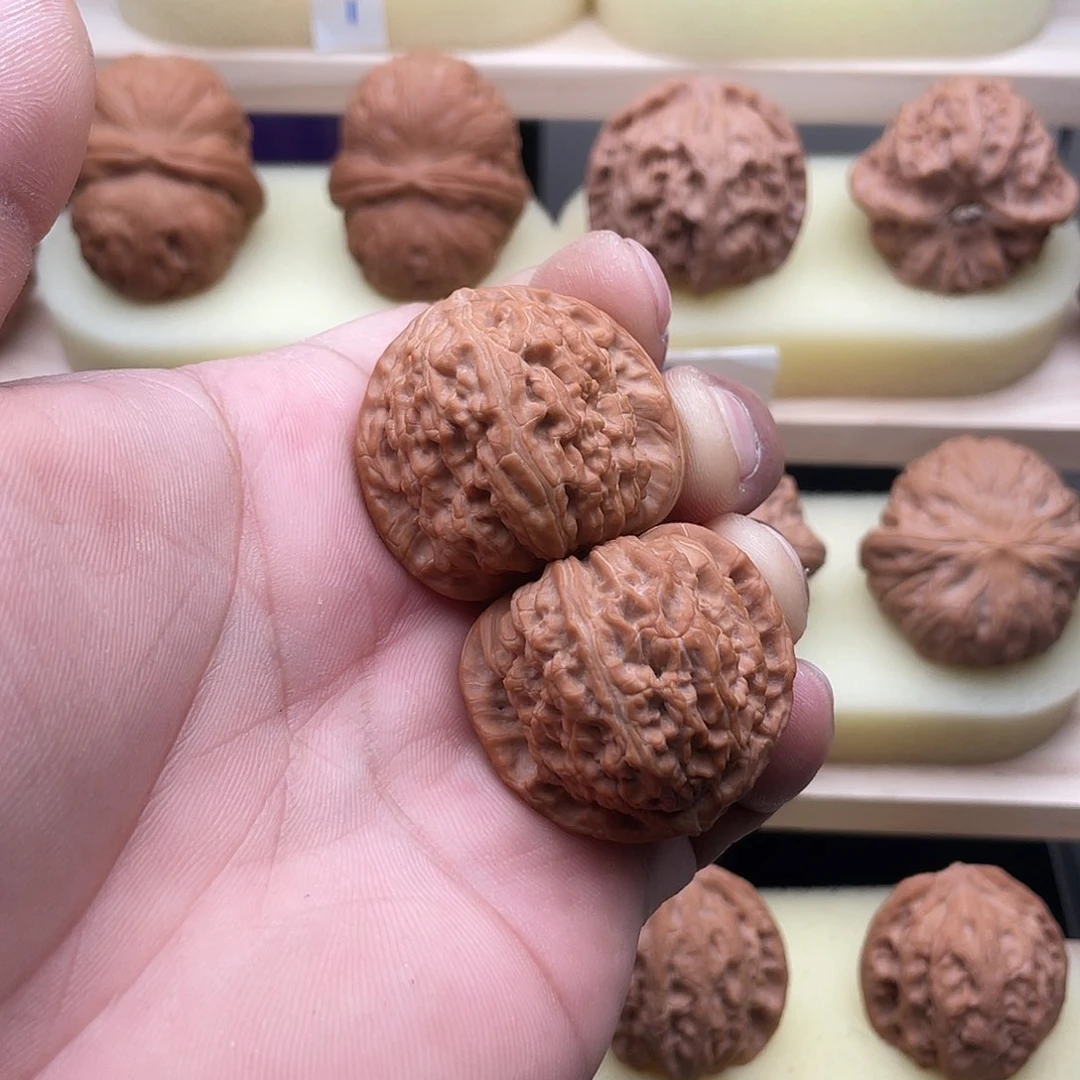 吊坠文玩核桃34全品白狮子