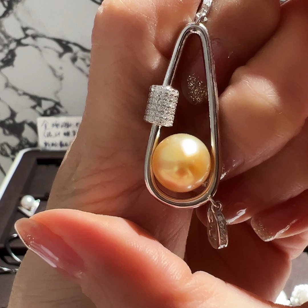 海水珍珠颈饰银S925镶嵌