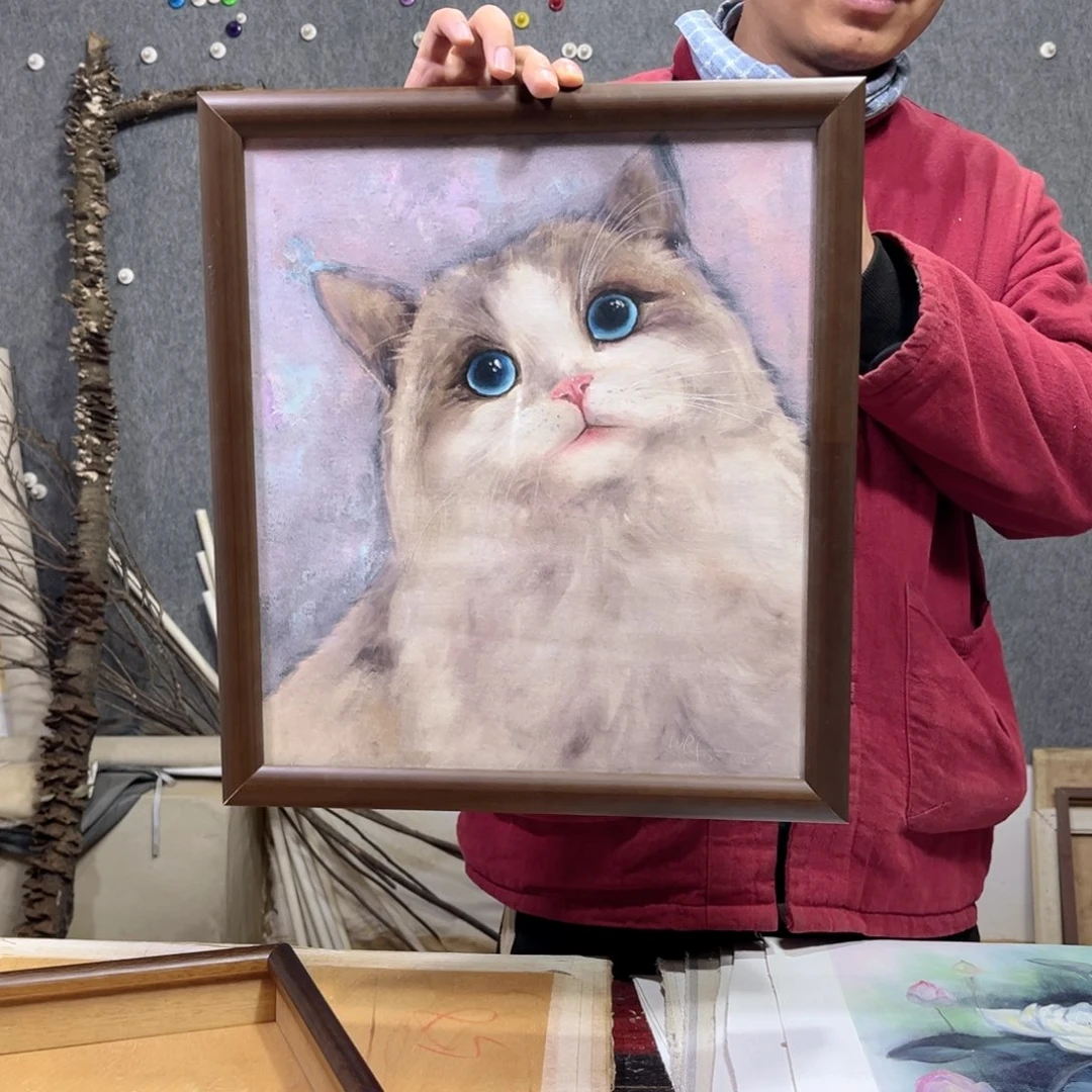 油画行路人小院绘画作品竞拍