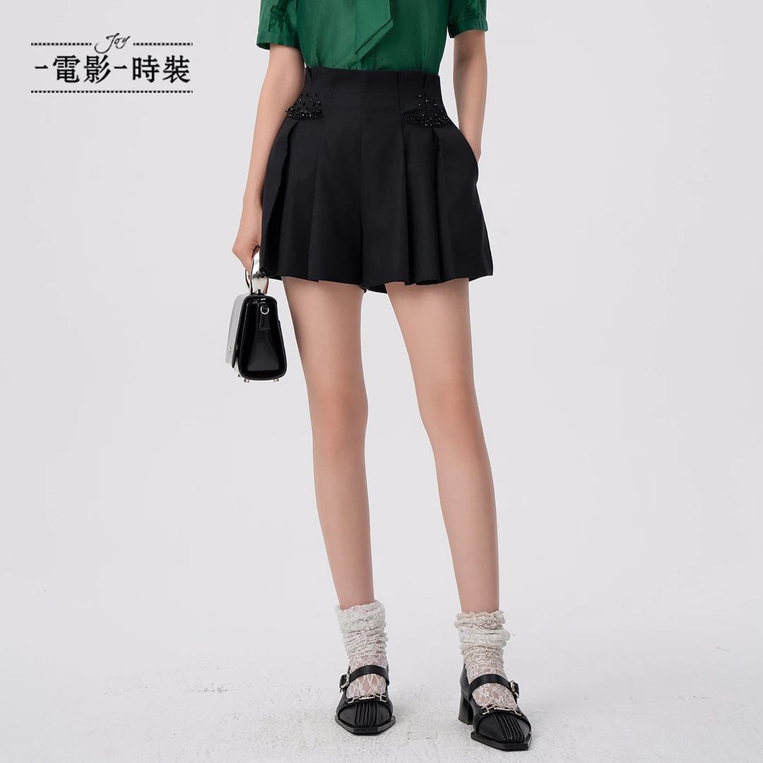 【小花专属】一电影一时装重工钉珠短裙裤百搭FFAK116314