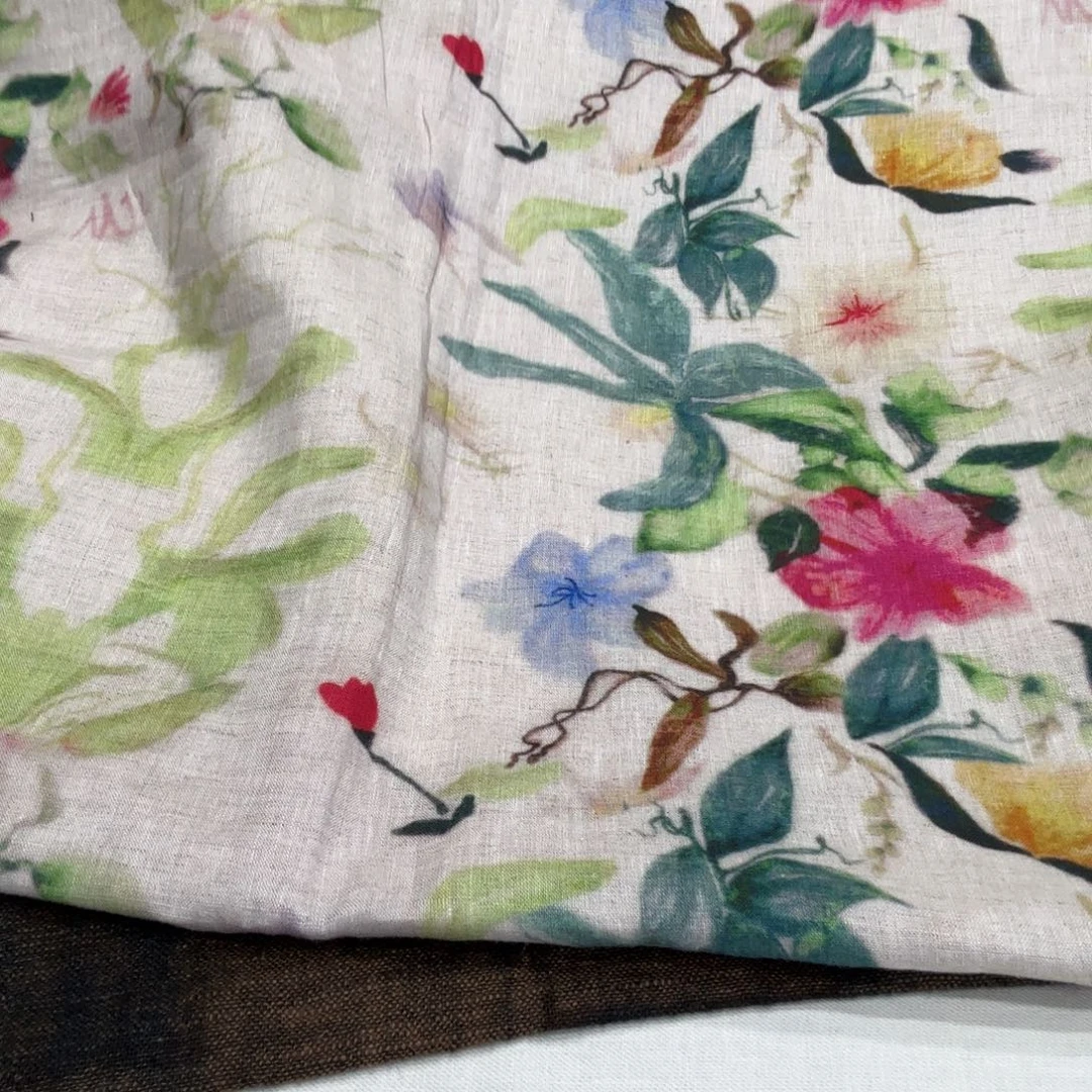 亚麻1.5米14支雨露麻玫红大花