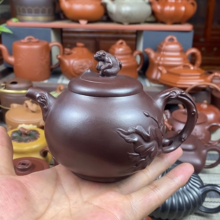 紫砂茶壶猴桃280cc原矿老紫泥特价