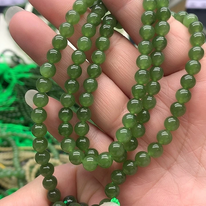 【闪购商品】未镶嵌和田玉手链含****花6