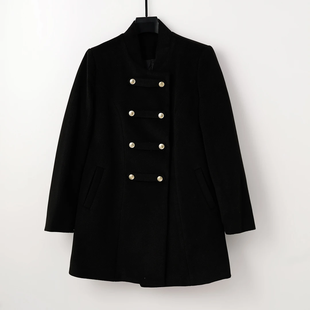 【特价-占单者限购】Q2586 双排扣毛领拼接设计小香风羽绒服 880