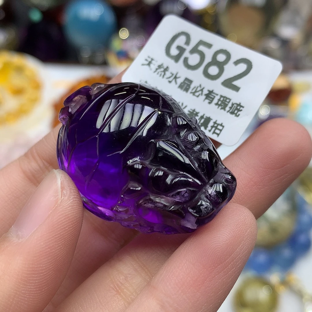 珠宝半成品未镶嵌水晶龙龟乌拉圭