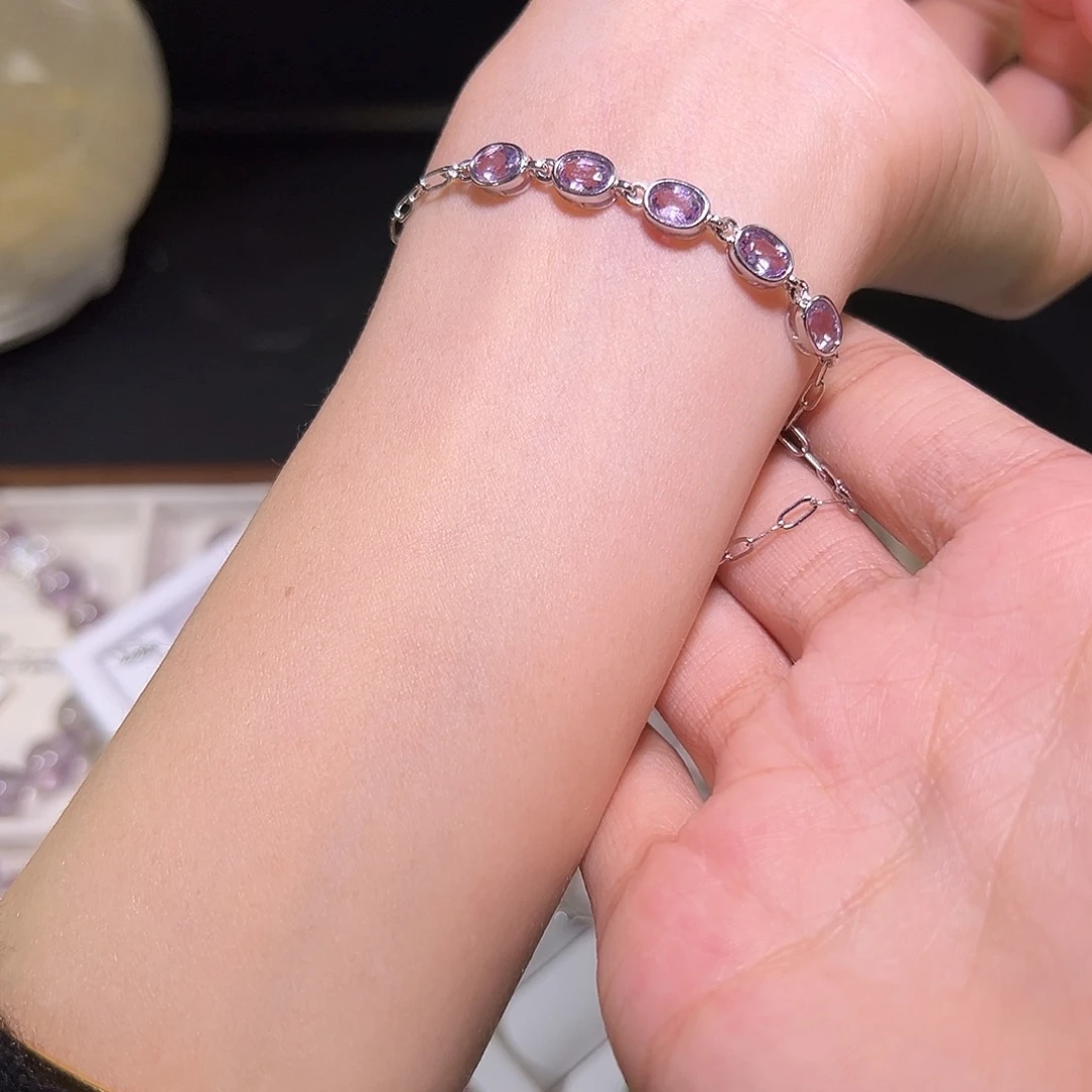 水晶手链未镶嵌玻利维亚紫水晶手链 48小时鉴赏