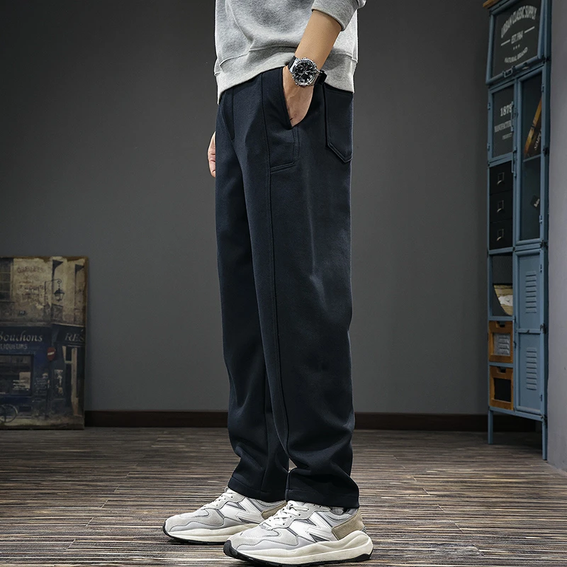 法国Cebrodz2025秋季新款重磅休闲裤男美式口袋垂感裤直筒运动裤