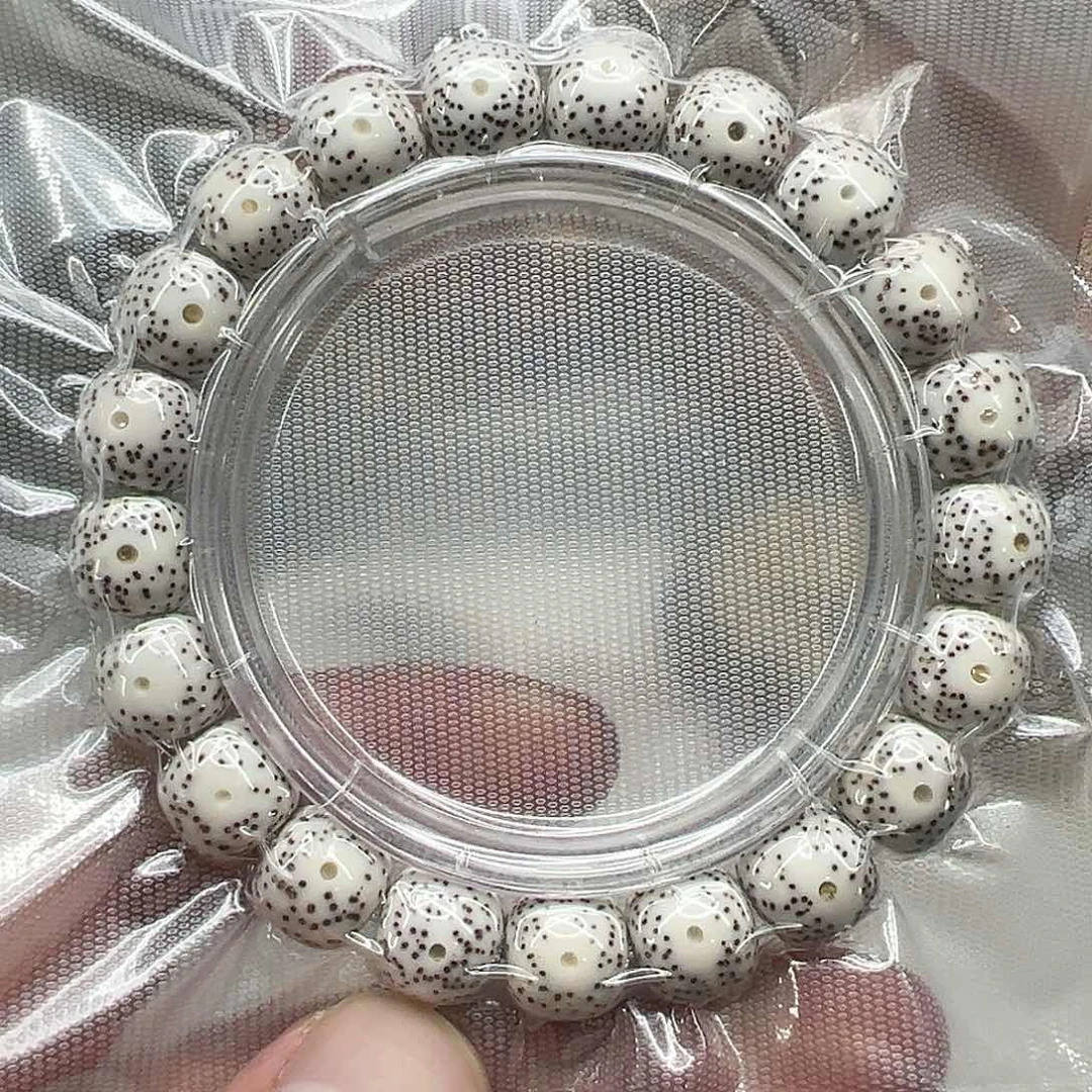 星月菩提手串158灭火原脂白星月菩提单圈1.1